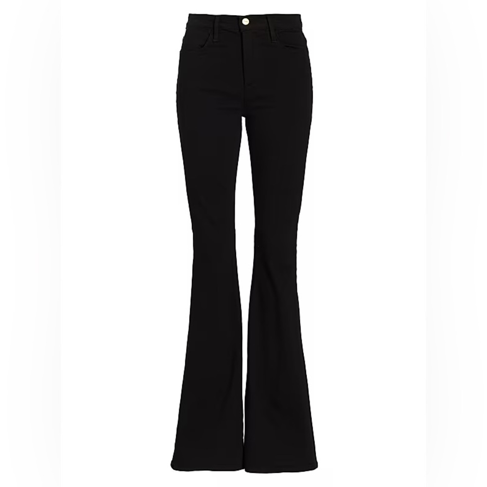 Frame Denim Black Flare Jeans
